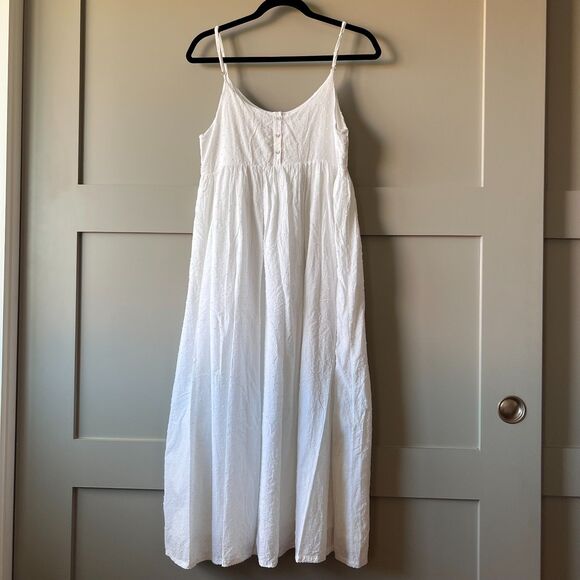 Somedays Lovin Midi Swiss Dot Sleeveless Dress Women Small White Beach Classic - Picture 1 of 16